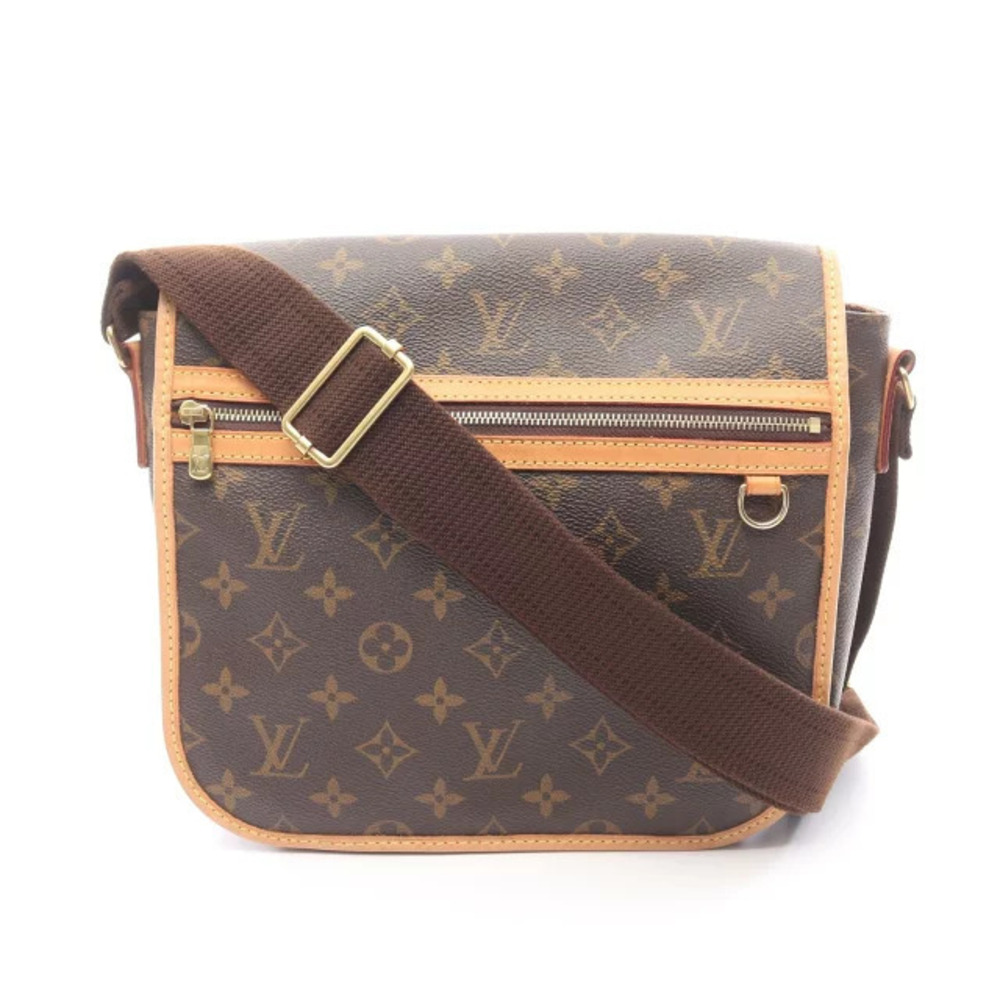 Louis Vuitton Messenger Bosphore Shoulder Bag Canvas Leather Monogram Brown